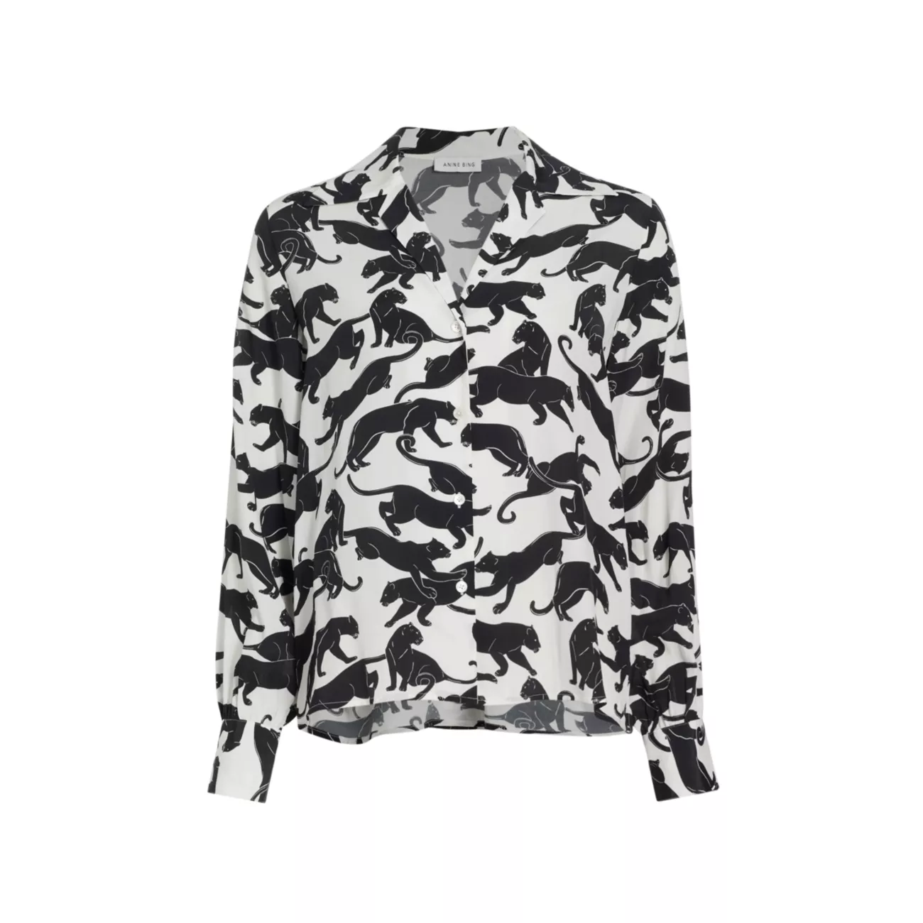 Mylah Printed Silk-Blend Blouse ANINE BING