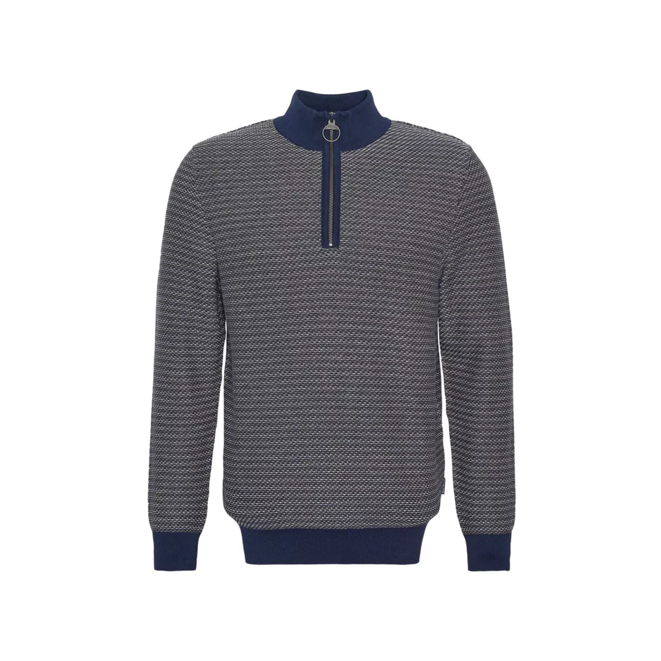 Dunstan Jacquard Cotton Half-Zip Sweater Barbour