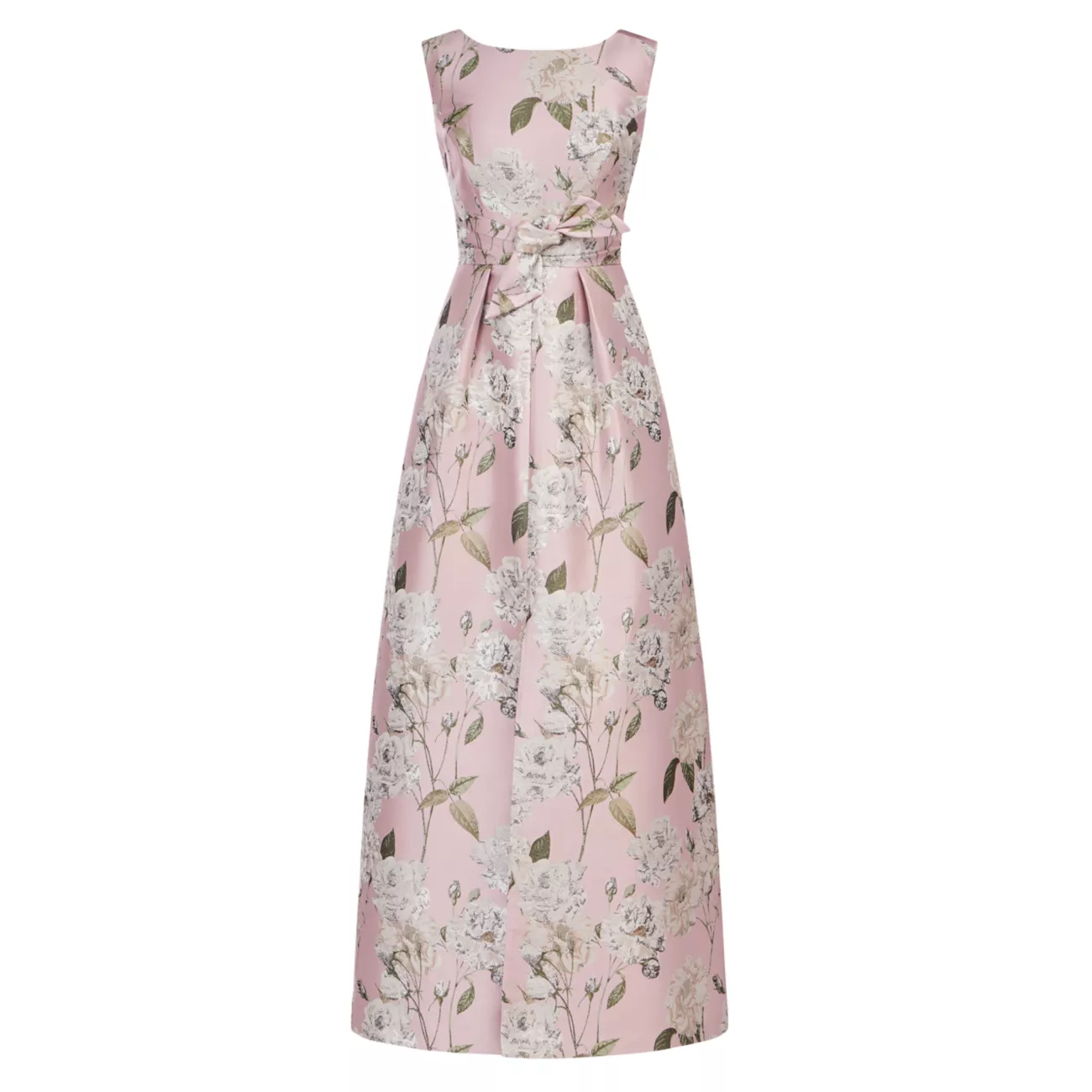 Lilianna Floral Jacquard Knotted Gown Kay Unger