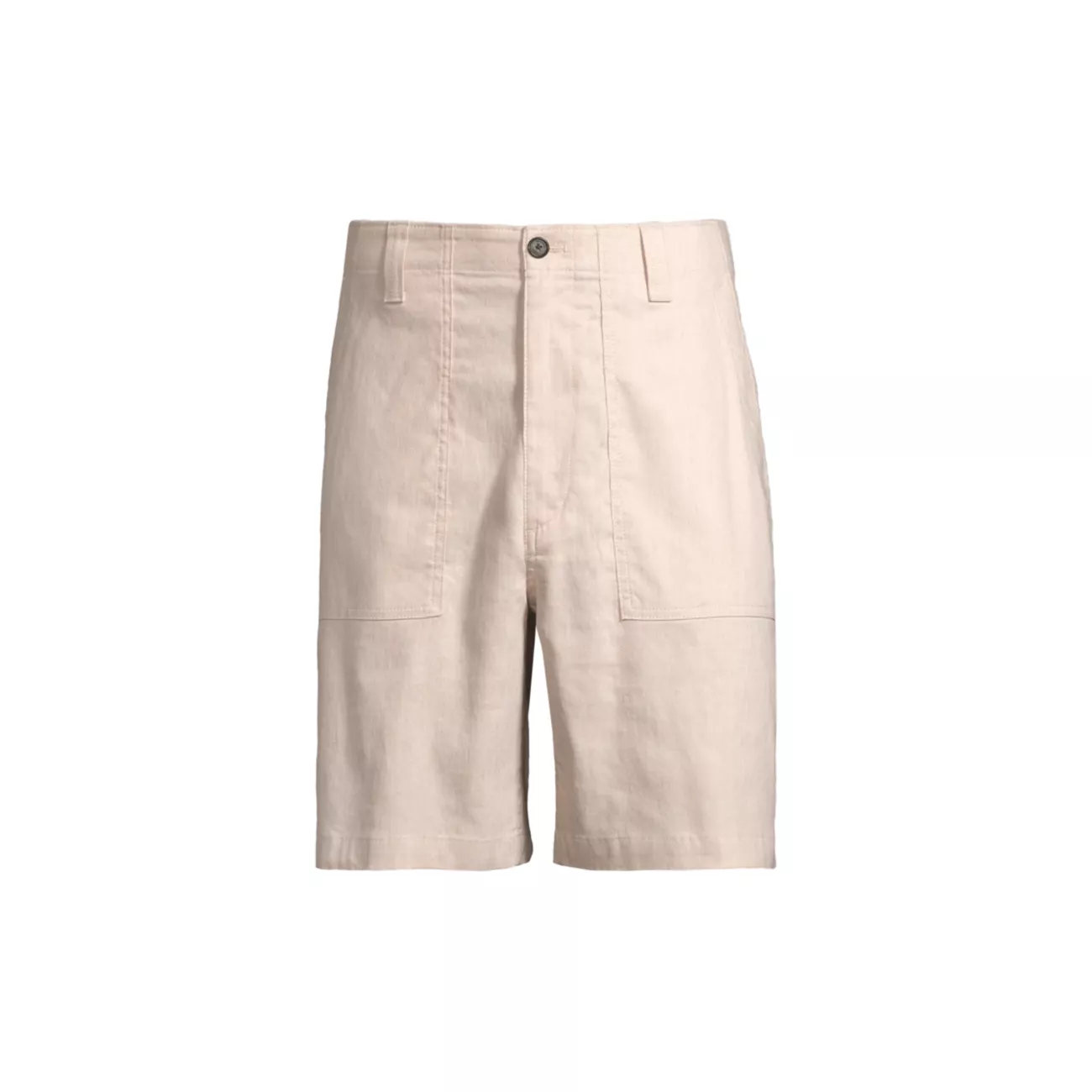Linen &amp; Cotton-Blend Flat-Front Shorts Michael Kors