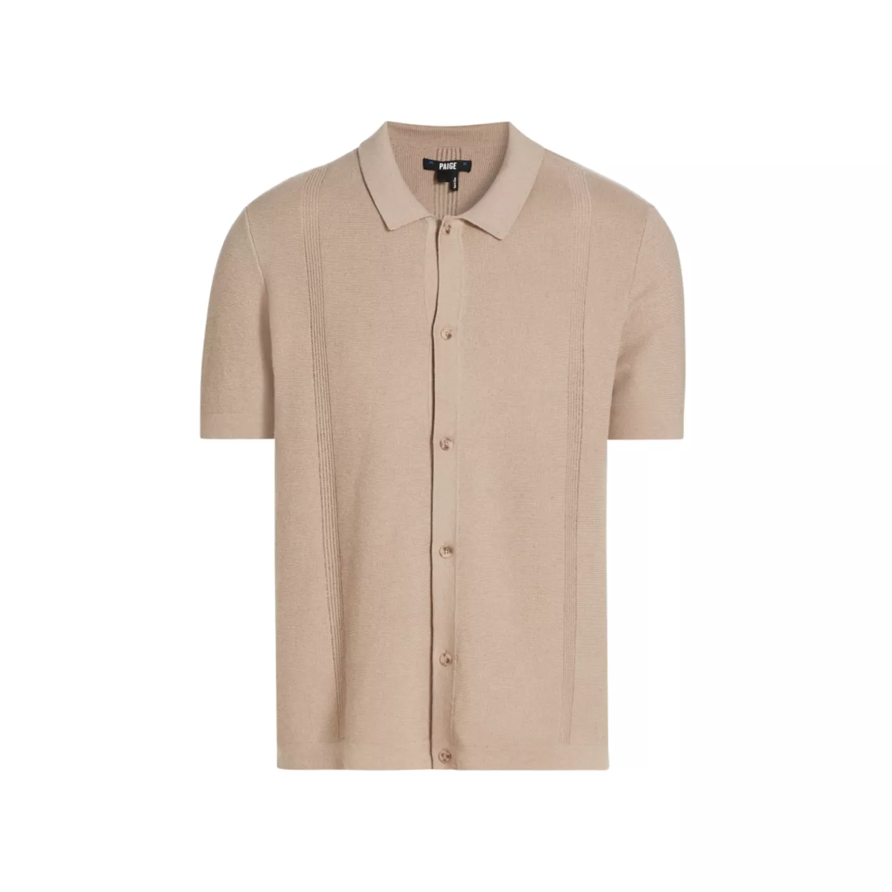 Mendez Cotton-Blend Knit Polo Shirt Paige