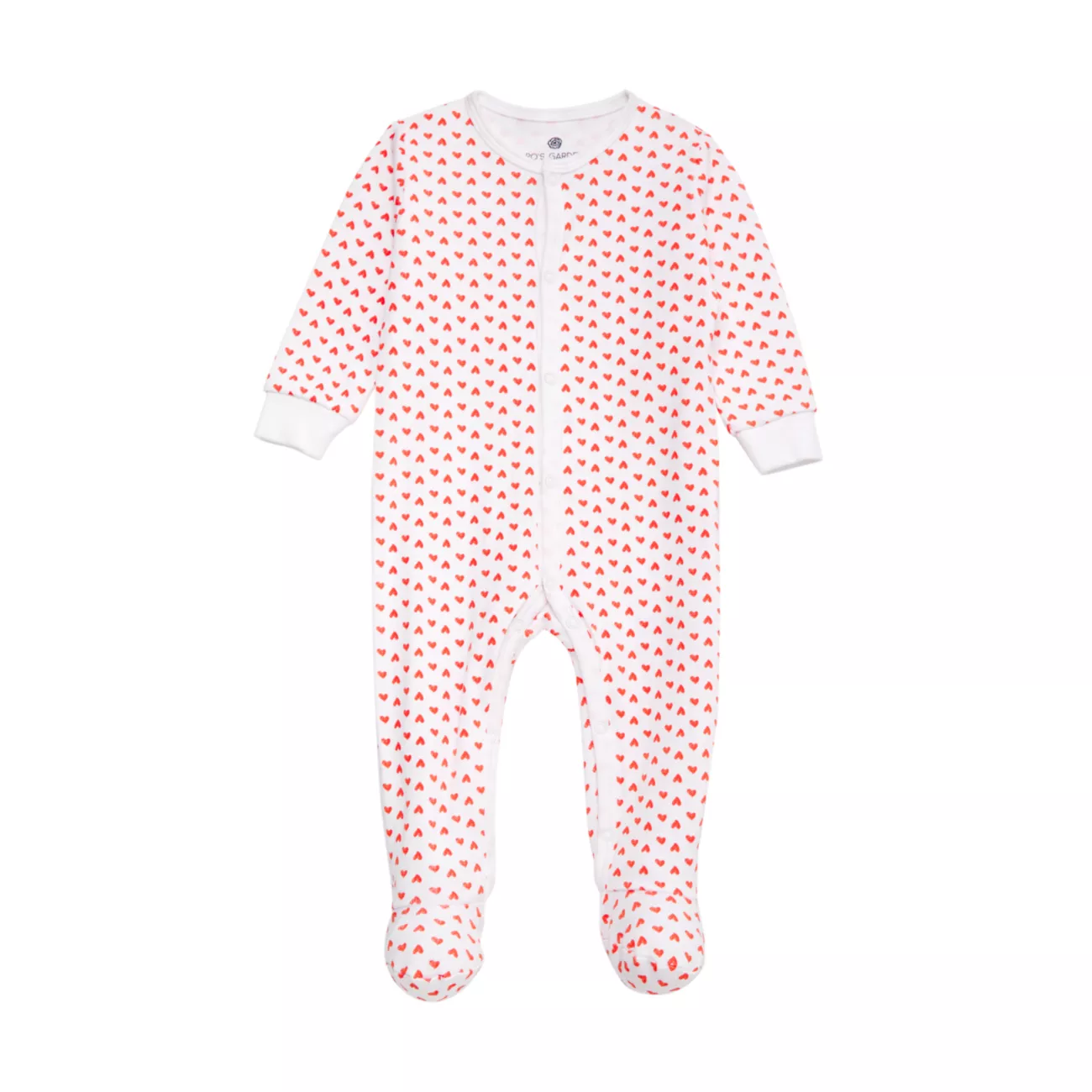Baby Girl's Casey Heart Print Pajama Footie Ro's Garden