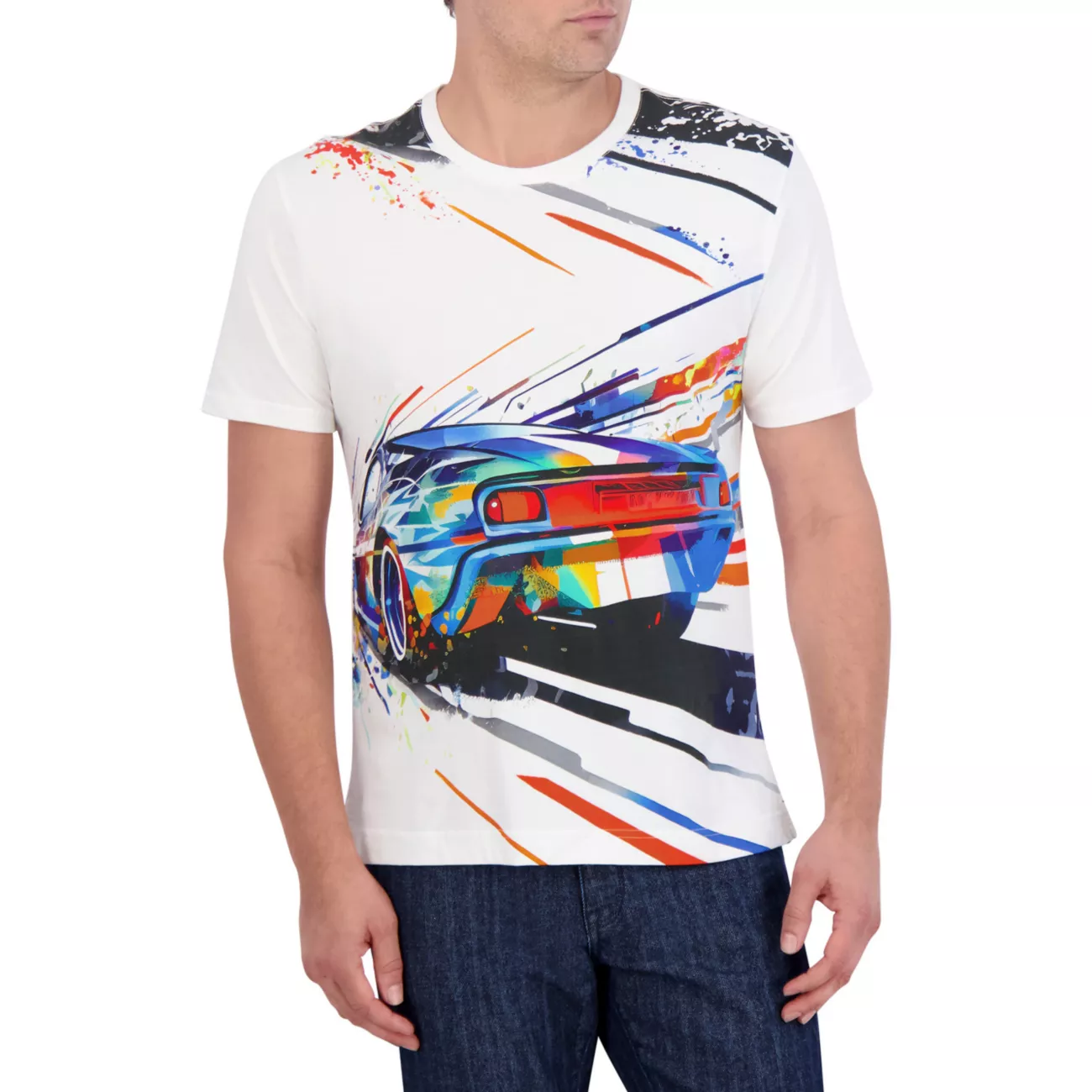 Grand Speed Graphic Cotton T-Shirt Robert Graham