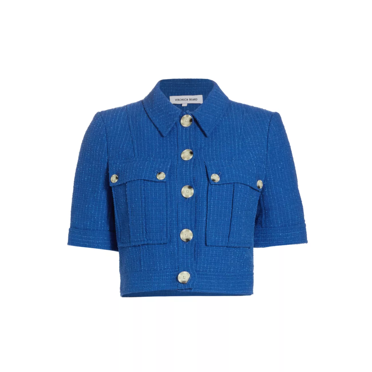Rosalina Cotton-Blend Tweed Crop Jacket VERONICA BEARD