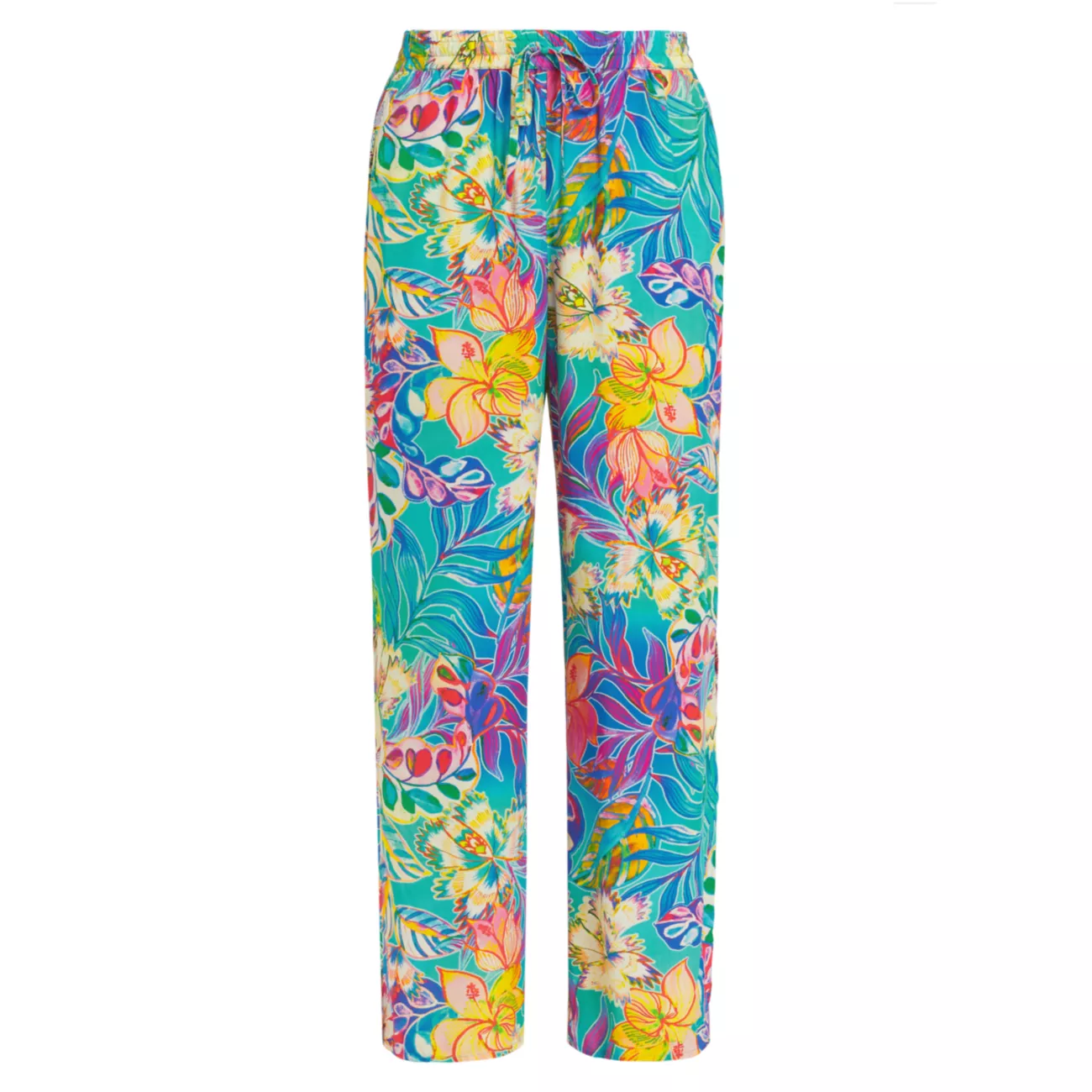 Helena Floral Straight-Leg Pants Johnny Was