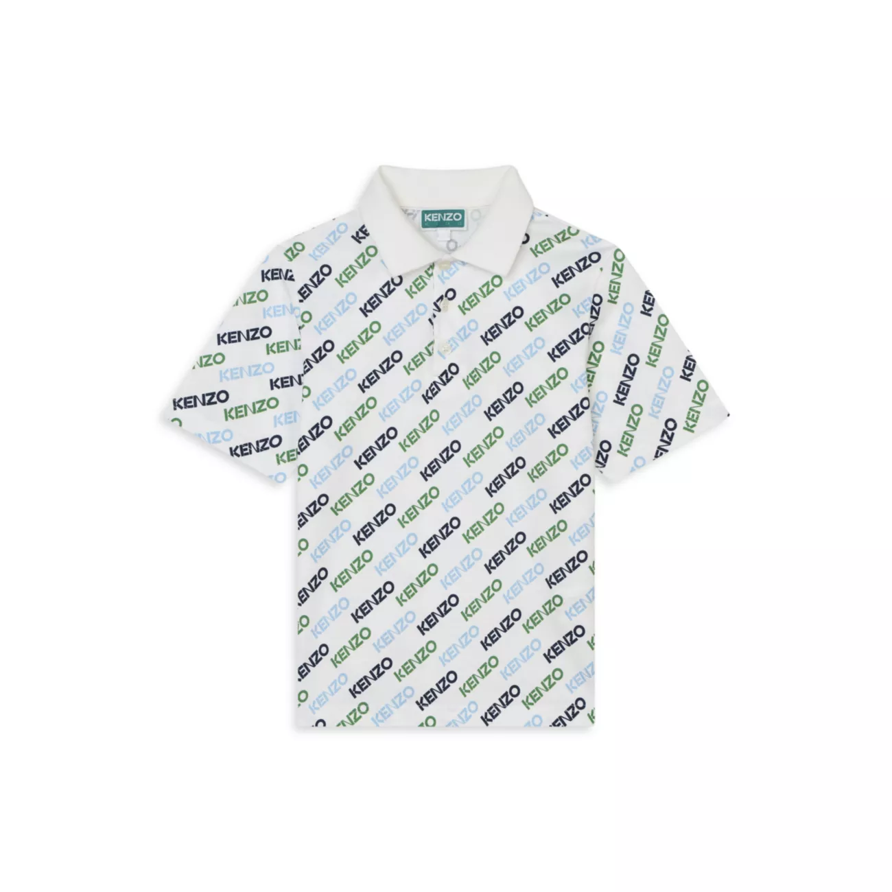 Little Boy's &amp; Boy's Logo Print Jersey Polo Shirt KENZO