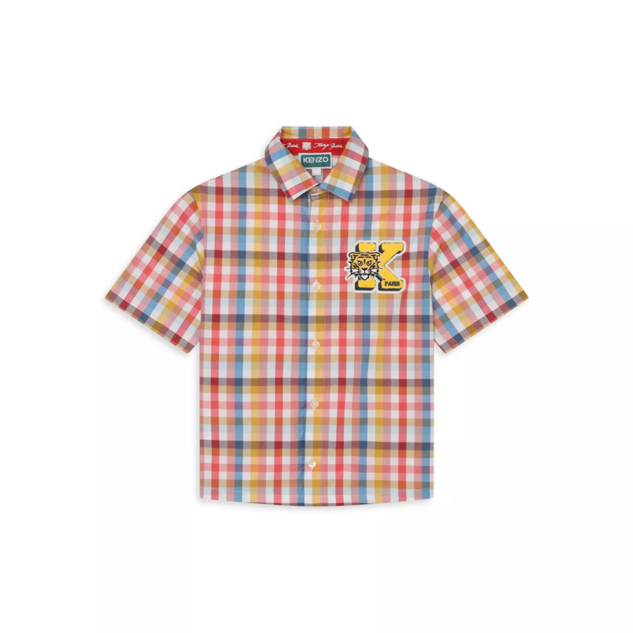 Little Boy's &amp; Boy's Plaid Short-Sleeve Shirt KENZO