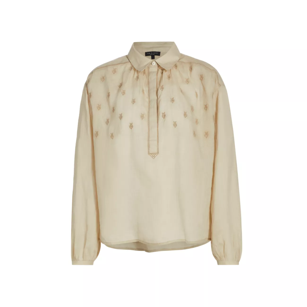 Robin Embroidered Button-Front Blouse Rag & Bone