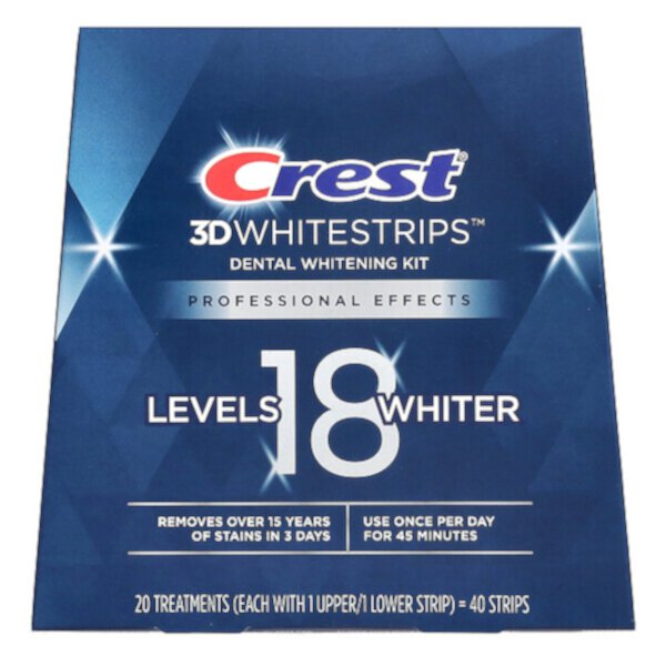 3D Whitestrips, Dental Whitening Kit, 40 Strips Crest