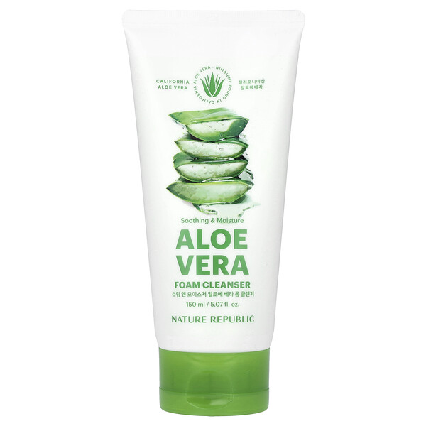 Soothing & Moisture Aloe Vera, Foam Cleanser, 5.07 fl oz (150 ml) Nature Republic