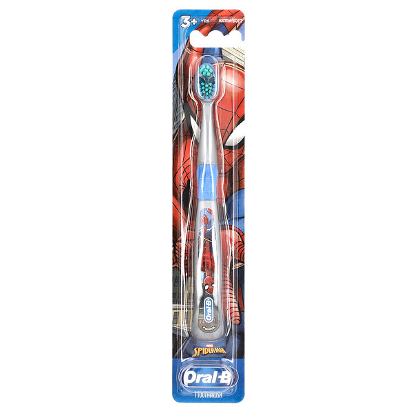 Toothbrush, Extra Soft, 3+ Years, Spiderman, 1 Toothbrush Oral-B