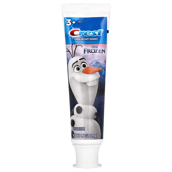 Fluoride Anticavity Toothpaste, Disney, Frozen, 3+ Yrs, Bubblegum, 4.2 oz (119 g) Crest