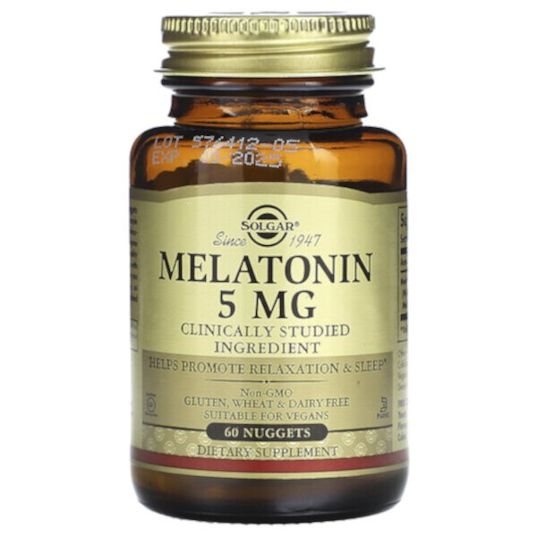 Melatonin, 5 mg, 60 Nuggets Solgar