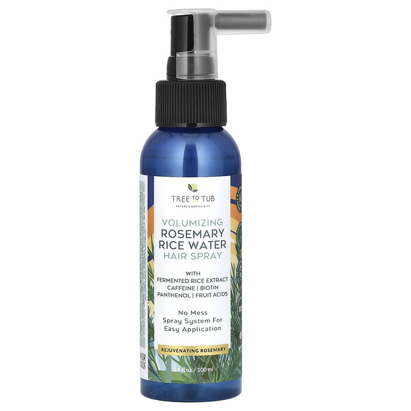 Volumizing Rosemary Rice Water Hair Spray, 3.4 fl oz (100 ml) Tree To Tub