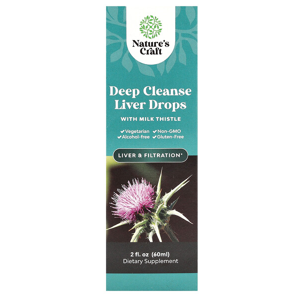 Deep Cleanse Liver Drops with Milk Thistle, 2 fl oz (60 ml) Nature's Craft