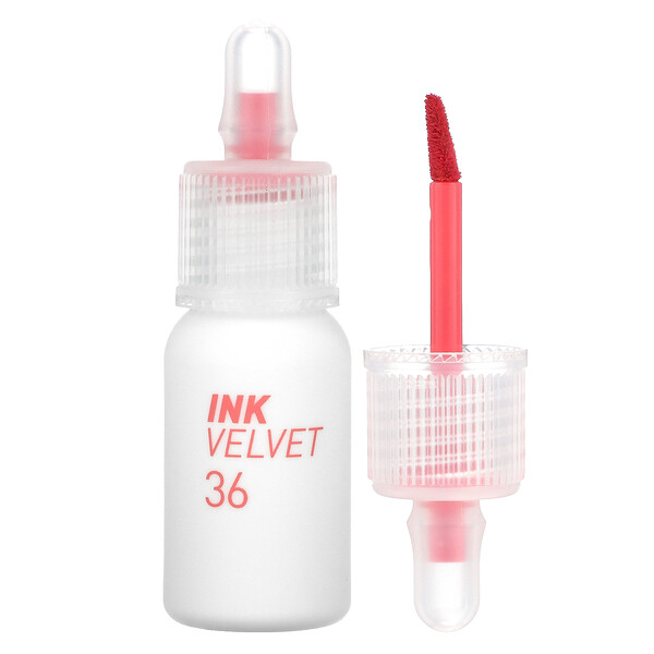 Ink Velvet Lip Tint, Weather, 36 Active Coral, 0.14 oz (4 g) Peripera