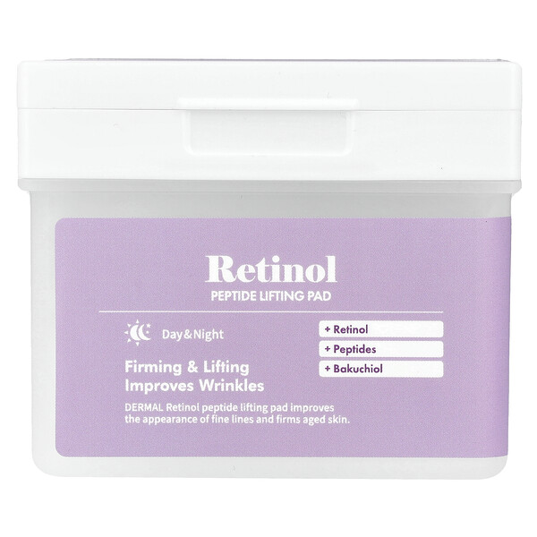 Retinol Peptide Lifting Pad, 120 Cotton Hole Pads Dermal
