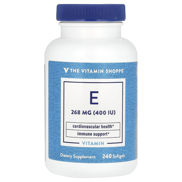 Vitamin E, 268 mg (400 IU), 240 Softgels The Vitamin Shoppe