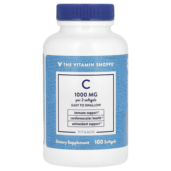 Vitamin C, 1,000 mg, 100 Softgels (500 mg per Softgel) The Vitamin Shoppe