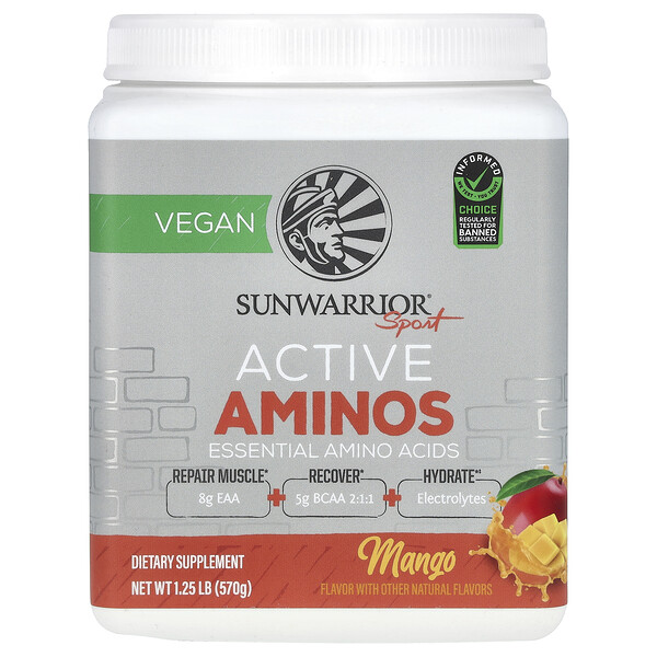 Sport, Active Aminos, Mango, 1.25 lb (570 g) Sunwarrior