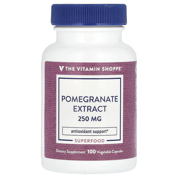 Pomegranate Extract, 250 mg, 100 Vegetable Capsules (Растительные капсулы) The Vitamin Shoppe