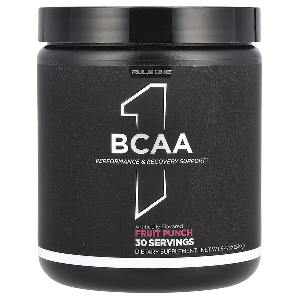 BCAA, Fruit Punch, 8.47 oz (240 g) Rule One Proteins