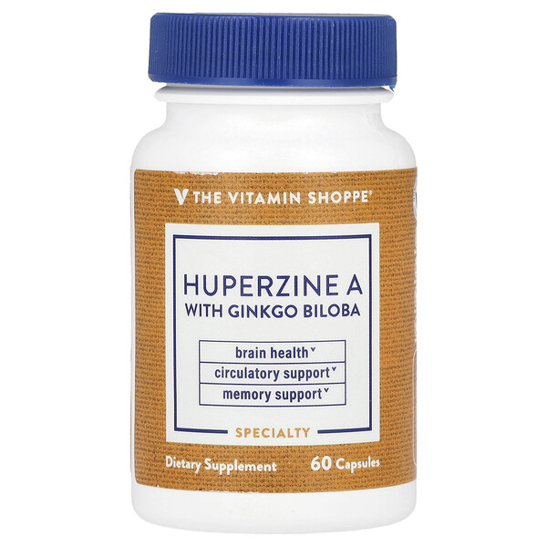 Huperzine A with Ginkgo Biloba, 60 Capsules (Капсулы) The Vitamin Shoppe