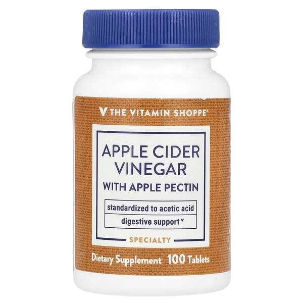 Apple Cider Vinegar With Apple Pectin, 100 Tablets The Vitamin Shoppe