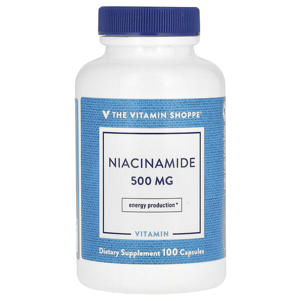 Niacinamide, 500 mg, 100 Capsules (Капсулы) The Vitamin Shoppe