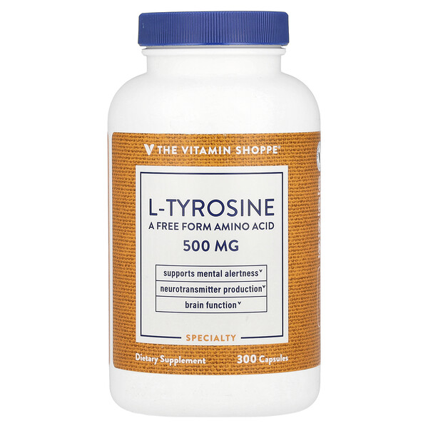 L-Tyrosine, 500 mg, 300 Capsules The Vitamin Shoppe