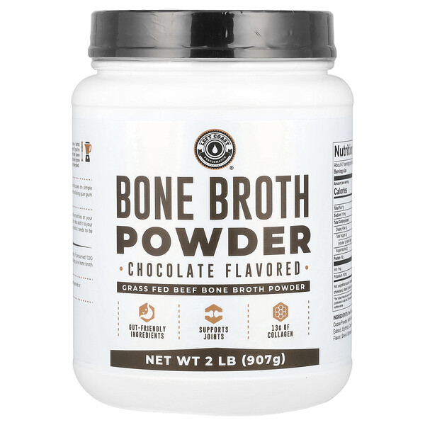 Bone Broth Powder, Chocolate, 2 lb (907 g) Left Coast Performance