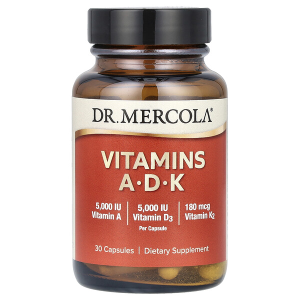 Vitamins A-D-K, 30 Capsules Dr. Mercola