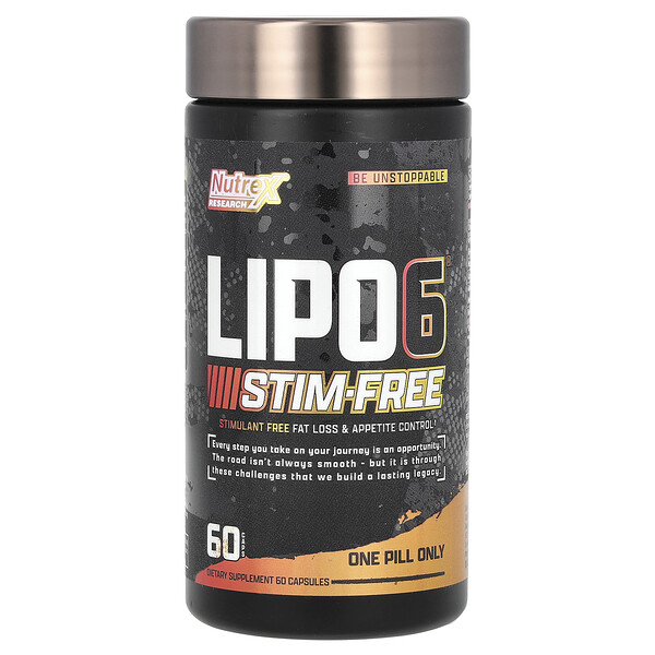 Lipo6, Stim-Free, 60 Capsules (Капсулы) Nutrex Research