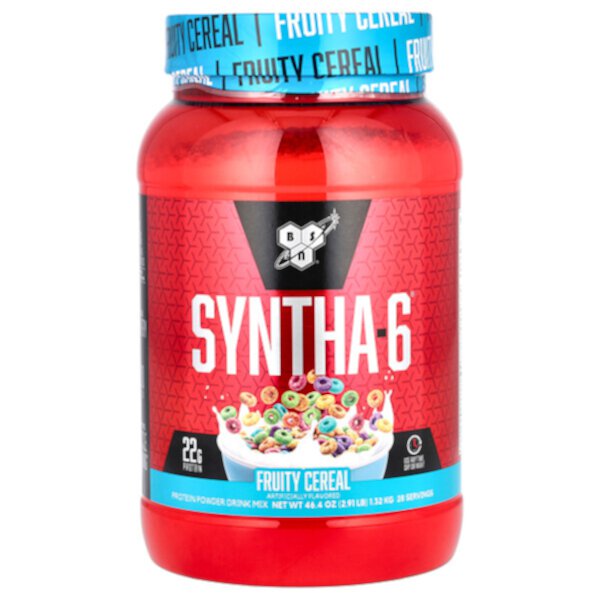 Syntha-6, Protein Powder Drink Mix, Fruity Cereal, 2.91 lb (1.32 kg) BSN