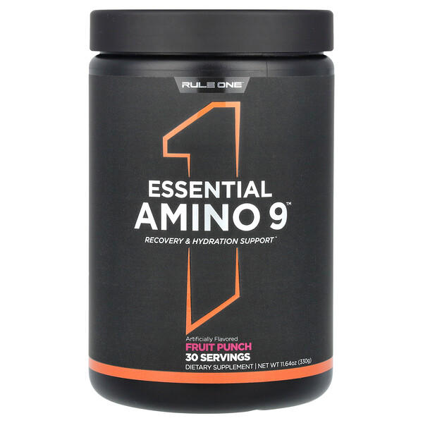 Essential Amino 9, Fruit Punch, 11.64 oz (330 g) Rule One Proteins