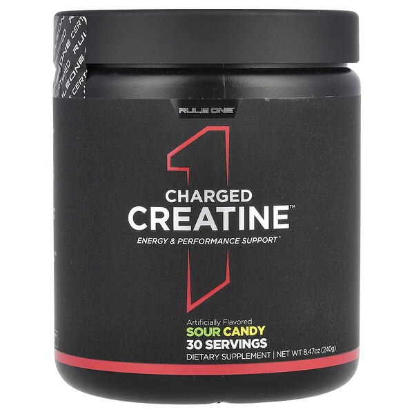 Charged Creatine, Sour Candy, 8.47 oz (240 g) Rule One Proteins