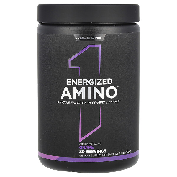Energized Amino, Grape, 9.52 oz (270 g) Rule One Proteins