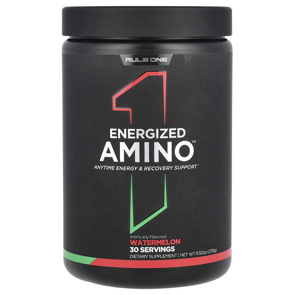 Energized Amino, Watermelon, 9.52 oz (270 g) Rule One Proteins
