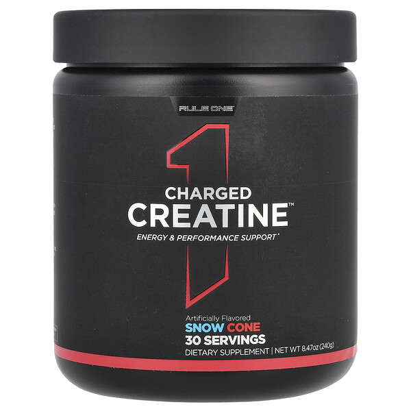 Charged Creatine, Snow Cone, 8.47 oz (240 g) Rule One Proteins