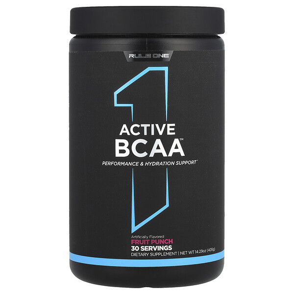 Active BCAA, Fruit Punch, 14.29 oz (405 g) Rule One Proteins
