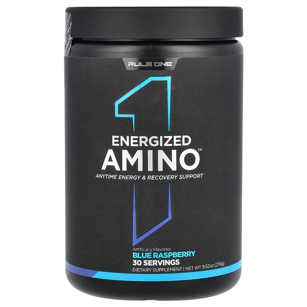 Energized Amino, Blue Raspberry, 9.52 oz (270 g) Rule One Proteins