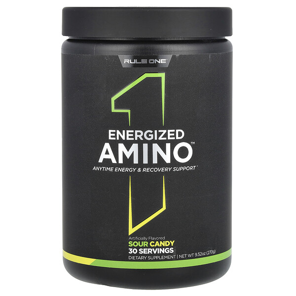 Energized Amino, Sour Candy, 9.52 oz (270 g) Rule One Proteins
