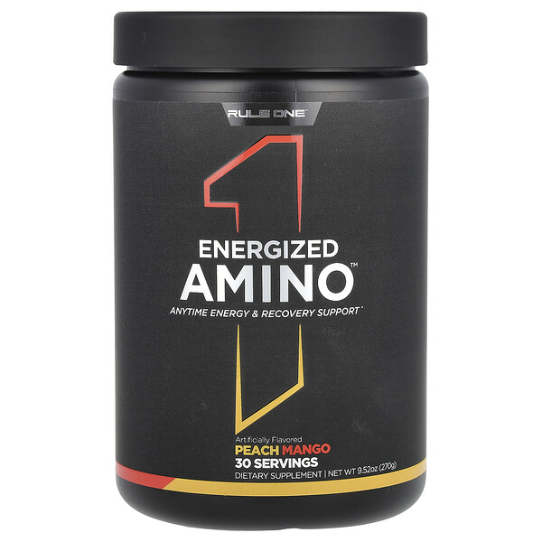Energized Amino, Peach Mango, 9.52 oz (270 g) Rule One Proteins