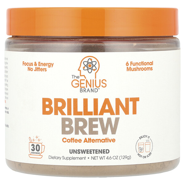 Brilliant Brew, Coffee Alternative, Unsweeted, 4.6 oz (129 g) The Genius Brand