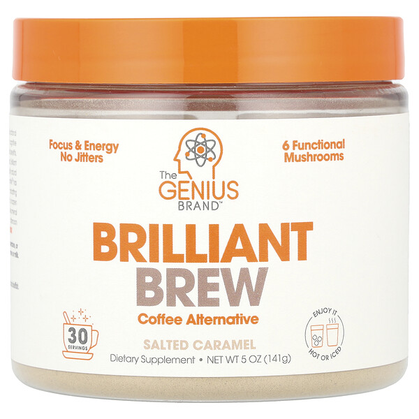 Brilliant Brew, Coffee Alternative, Salted Caramel, 5 oz (141 g) The Genius Brand