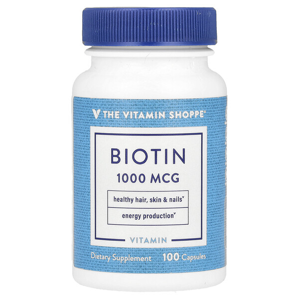 Biotin, 1,000 mcg, 100 Capsules The Vitamin Shoppe