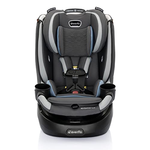 Evenflo Revolve360 Slim 2-in-1 Rotational Car Seat with Quick Clean Cover (Salem Black) Evenflo