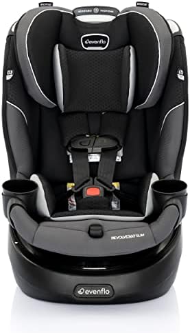 Evenflo Revolve360 Slim 2-in-1 Rotational Car Seat with Quick Clean Cover (Salem Black) Evenflo