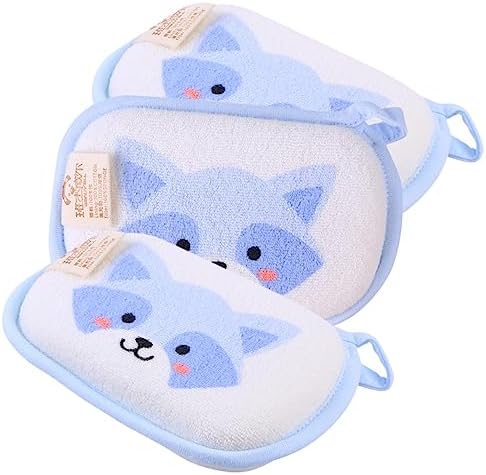 3pcs Baby Bath Towel Sponges for Cleaning Infant Bath Sponge Baby Bathing Gloves Kids Washcloths Baby Bath Mitts Baby Sponge for Bathing Bath Ball Body Towel Material Child FOMIYES