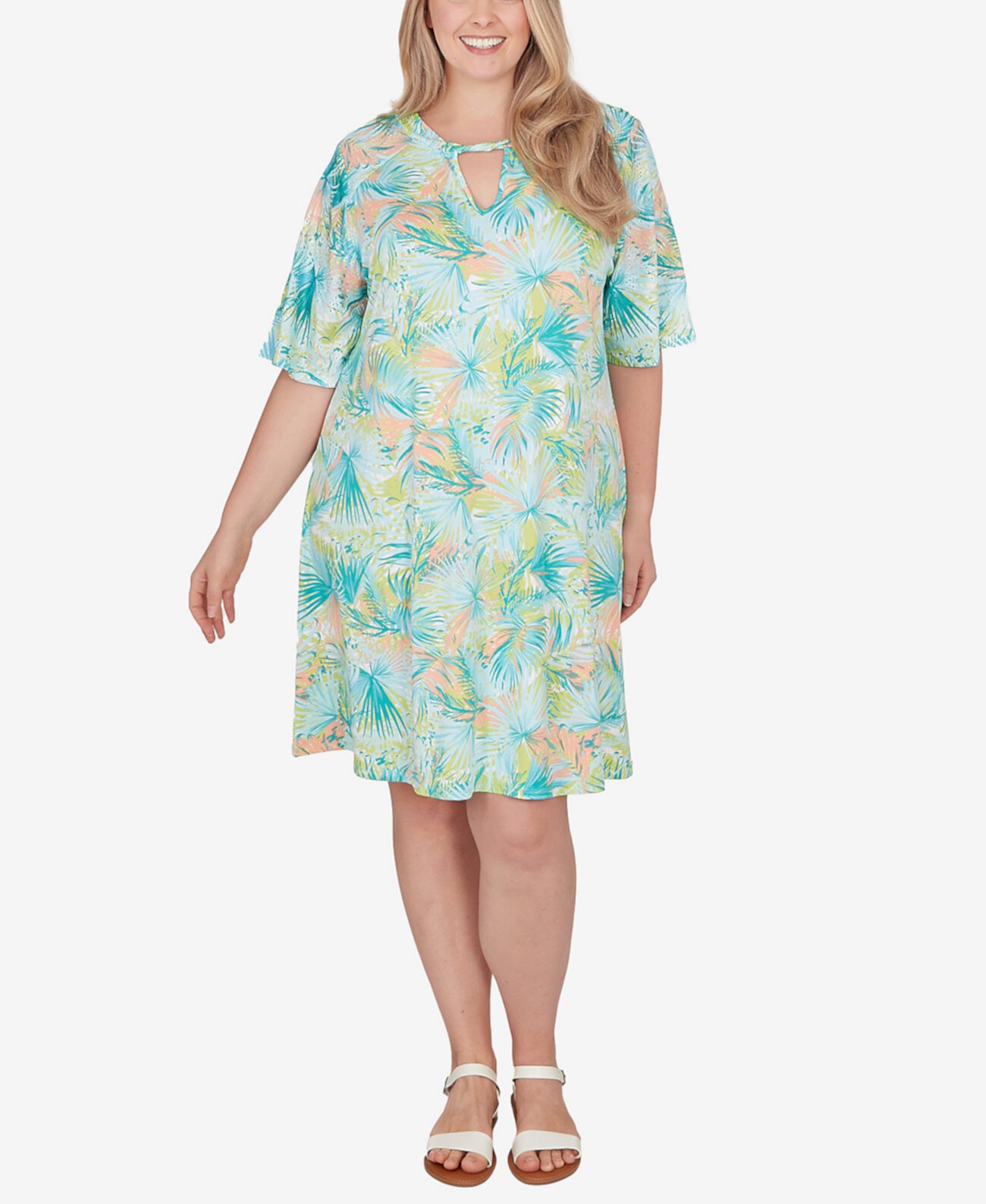  Повседневное платье Ruby Rd. Plus Size Tropical Puff Print Ruby Rd.